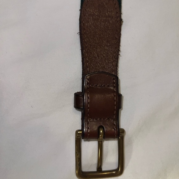 Polo by Ralph Lauren Green Belt with Bear and Yellow Stripes - Picture 8 of 8